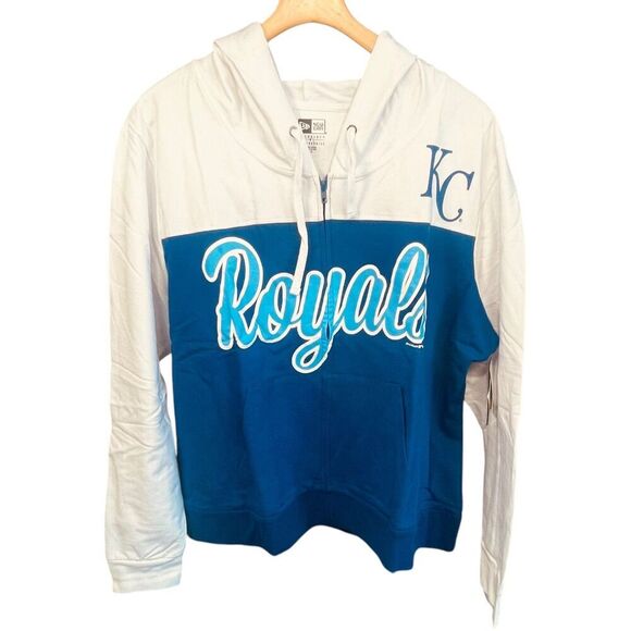 New Era Kansas City Royals Full Zip Color Block Hoodie - Picture 1 of 12